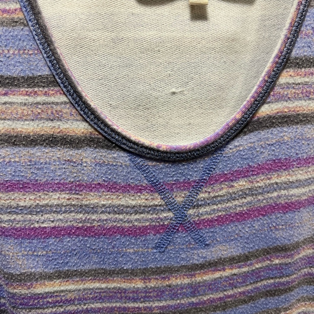 Rachel Roy Womens Tank Dress Purple Striped Sleeveless Fitted Size M - Picture 5 of 6